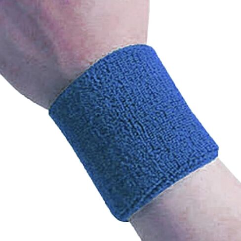 Colorful Cotton Sport Wristbands for Men and Women - 3" Athletic Terry Cloth Sweatbands in Neon Colors - Wrist Sweat Bands for Tennis, Basketball, Running, Gym (1 Pair) in Saudi Arabia
