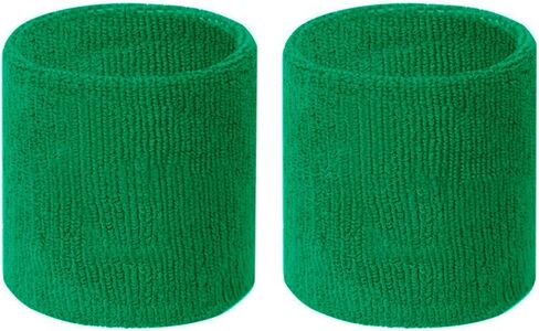 Colorful Cotton Sport Wristbands for Men and Women - 3" Athletic Terry Cloth Sweatbands in Neon Colors - Wrist Sweat Bands for Tennis, Basketball, Running, Gym (1 Pair) in Saudi Arabia