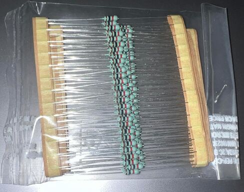 100Pcs 1/4W 5% 1K Ohm Carbon Film Resistor Kit, Through-Hole Mounting Type in Saudi Arabia