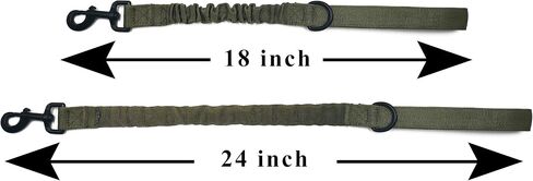 Short Dog Leash 18 Inch, 1 Inch Wide Heavy Duty Traffic Leash for Dogs with Padded Handle, Short Leash for Dog Training Control, bungee Leashes for Medium and Large Dogs (Black) in Saudi Arabia