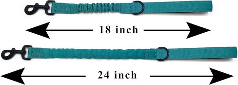 Short Dog Leash 18 Inch, 1 Inch Wide Heavy Duty Traffic Leash for Dogs with Padded Handle, Short Leash for Dog Training Control, bungee Leashes for Medium and Large Dogs (Black) in Saudi Arabia