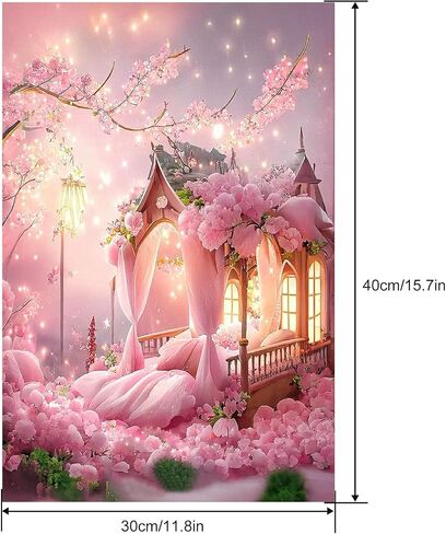 MQWDGJ 5D Diamond Painting Kit for Adults, DIY Full Drill Round Diamond Painting Picture Kits, Cross Embroidery Kits for Home Wall Entrance Decorations 12x16inch Wonderland Garden in Saudi Arabia