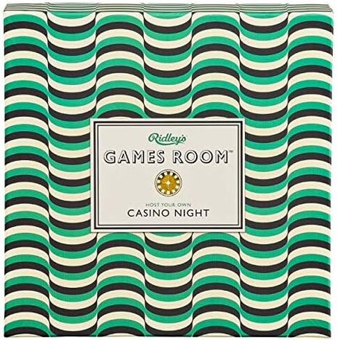 مجموعة Ridley's Casino Night - ألعاب الكازينو الليلية الممتعة للأعمار من 14 عامًا فما فوق - جميع المستلزمات متضمنة في Pontoon وTexas Hold-em Poker وRoulette - ألعاب المقامرة الممتعة لليلة الكازينو in Kuwait