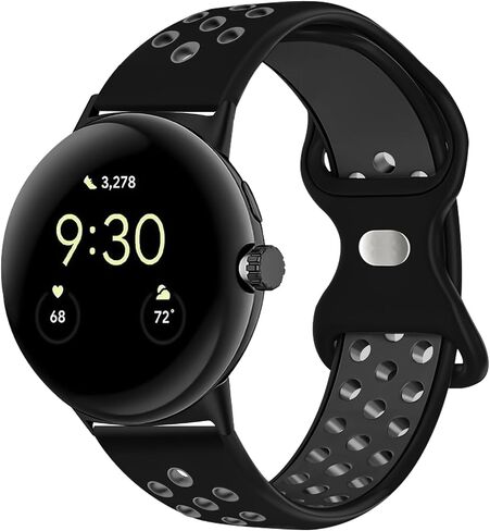 Sport Bands Compatible for Google Pixel Watch 2/Google Pixel Watch, Breathable Wristband Replacement Soft Silicone Strap for Women Men in Saudi Arabia