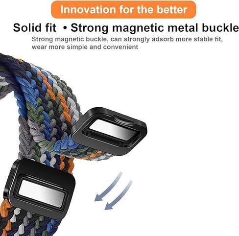 Amzpas Elastic Bands Compatible with Fitbit Versa 2 Band for Women Men, Soft Adjustable Nylon Breathable Band for Fitbti Versa/Versa 2/Versa Lite/SE Smartwatch Loop Stretchy Wristband in Saudi Arabia