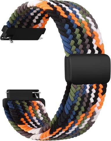 Amzpas Elastic Bands Compatible with Fitbit Versa 2 Band for Women Men, Soft Adjustable Nylon Breathable Band for Fitbti Versa/Versa 2/Versa Lite/SE Smartwatch Loop Stretchy Wristband in Saudi Arabia