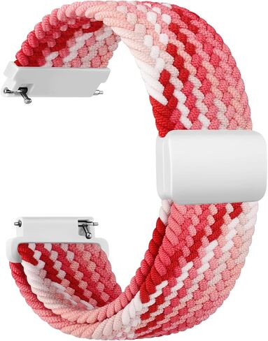 Amzpas Elastic Bands Compatible with Fitbit Versa 2 Band for Women Men, Soft Adjustable Nylon Breathable Band for Fitbti Versa/Versa 2/Versa Lite/SE Smartwatch Loop Stretchy Wristband in Saudi Arabia