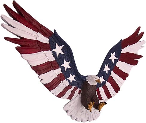 American Glory Patriotic Red White and Blue Bald Eagle Large Hanging Wall Statue, 21 Inch in Saudi Arabia