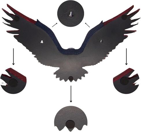 American Glory Patriotic Red White and Blue Bald Eagle Large Hanging Wall Statue, 21 Inch in Saudi Arabia