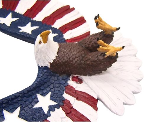 American Glory Patriotic Red White and Blue Bald Eagle Large Hanging Wall Statue, 21 Inch in Saudi Arabia