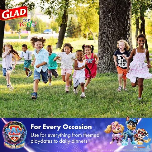 Glad for Kids PAW Patrol Shields Design 9oz Paper Cups | Paper Cups, Kids Snack Cups | Kid-Friendly, Small Sized Paper Cups for Everyday Use, 9oz Paper Cups 20 Ct in Saudi Arabia