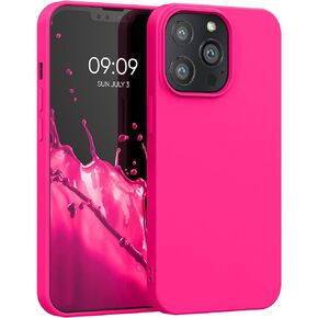 حافظة kwmobile متوافقة مع حافظة Apple iPhone 13 Pro - غطاء هاتف نحيف واقٍ من السيليكون TPU - وردي نيون