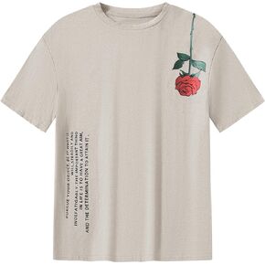 Boy's Graphic T Shirts Tees Floral Letter Short Sleeve Crew Neck T-Shirts Summer Tops