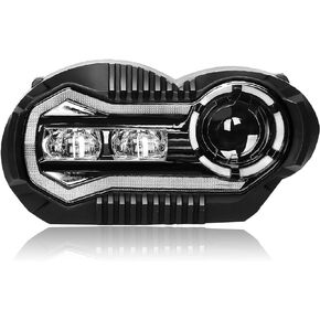E-Mark Approved LED Headlight High Low Beam with DRL LED Headlamp Assembly Compatible with BMW R1200GS 2004-2012 R1200GS Adventure 2005-2013