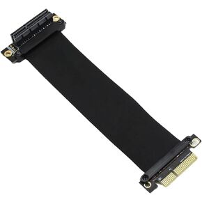 PCIE 3.0 Extension Cable, 4X to 4X, Male Straight to Female 270 Degree, 15cm/(18cm Total Length)