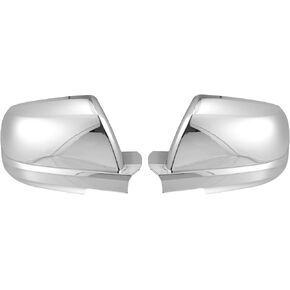 X AUTOHAUX 1 Pair Car Exterior Chrome Plated Mirror Cover Full Mirror Cover Covers Cap Overlay for Toyota Tundra 2007-2021 for Toyota Sequoia 2007-2020