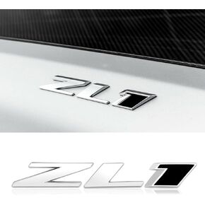 3D Raised Letters ZL1 Emblem Metal with Adhesive Backing for Chevy Comaro Automotive Decoration(Black Red)
