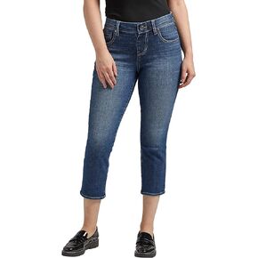 JAG Women's Petite Maya Pull-on Capri Jean