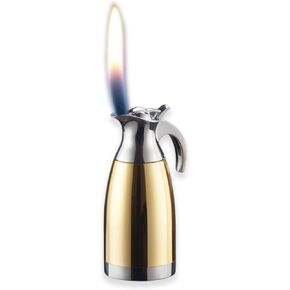 Butane Lighter,Windproof Lighter, Creative Thermal Pot Design, Cool Lighter, Fillable, Adjustable, Butane Lighter, Gift for Men (No Gas)