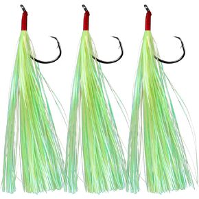 Dr.Fish 10 Pack Teaser Hooks for Hi/Lo Rig Fluke Flounder Rig Sea Bass Rig Octopus Circle Hooks Replacement Hook Saltwater Fishing Hooks Surf Fishing Striper Snapper