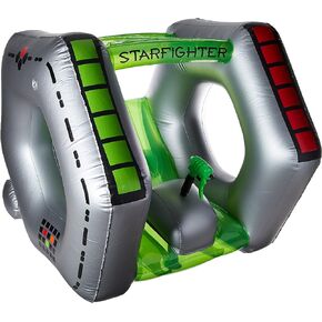 Swimline Starfighter Super Squirter Inflatable Pool Toy, 46 X 45 X 43" , Silver/Green