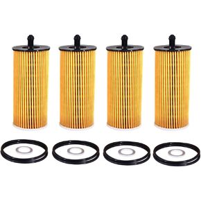 26320-3N000 4pcs Engine Oil Filter with O-rings and Drain Plug Gaskets Fits for 2021-2024 Kia Carnival 3.5L