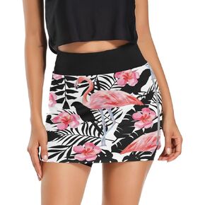 Polka Dot Red Woman Tennis Skirts with Pockets Running Workout Hiking Skorts Skirts