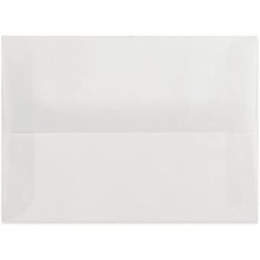 LUXPaper A6 Invitation Envelopes | Peel & Press | 4 3/4" x 6 1/2" | Clear Translucent | 30lb. Text | 50 Qty