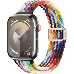 Slim & Thin Magnetic Braided Strap for Apple Watch 41mm/40mm/38mm/45mm/44mm/42mm - Adjustable and Compatible with iWatch Series 9/8/7/6/5/4/3/2/SE