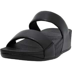 FitFlop Women's Lulu Platino Leather Slides