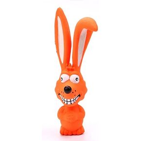 Plastic Rabbit - Squeaky Dog Toy (Green)