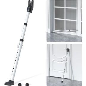 Fivepears Sliding Glass Door Stopper Security Bar 2 Pcs, 25-48" Adjustable Patio Door Safety Lock Stick, Under Brinks Door Knob Security Protection Pole, Master Door Blocker Burglar internal Security.