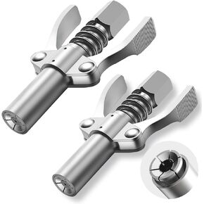 Grease Gun Coupler-Grease Gun Tip,Grease Fittings,Duty Quick Release Grease Coupler Compatible with All Grease Guns 1/8" NPT Ends,Upgrade to 12000 PSI (2 PCS)
