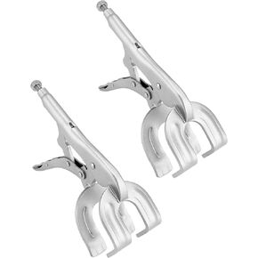 QWORK 9" Locking Pliers, 4 Pack Metal Welding Clamp, Quick-lock Release for Easy Removal