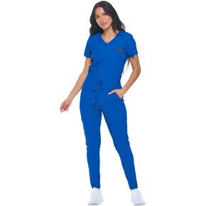 Womens Scrub Top Max Stretch Tuck-in One Pocket Scrub Top for Women