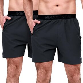 Men's Athletic Shorts 5 Inch Inseam Gym Workout Running Shorts with Zipper Pockets Lightweight Quick Dry Short Shorts Men