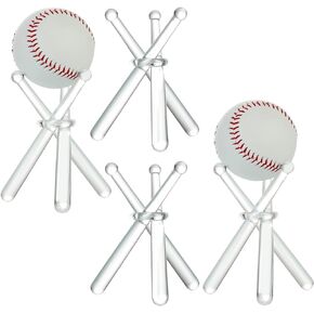 Acrylic Baseball Holders for Balls Display 2 Sets Baseball Stand Baseball Bat Display Stand Holder Display Baseball