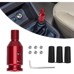 Shift Knob Adapter, Car Gear Shift Knob Adapter, Aluminum Shift Boot Retainer, Car Accessories Stick Shift Knob Connector Suitable for Non-Threaded M12x1.25 Manual Shift Knobs (Black)