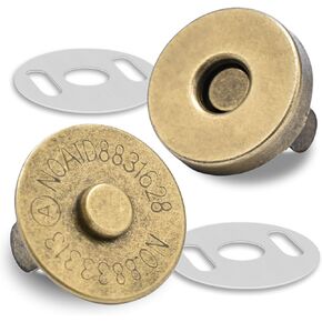 CooBigo 24Sets Magnetic Snaps for Purse Closures 14mm Magnetic Fastener Replacement Kit Magnetic Snaps for Purses and Totes Clothing Bag DIY Craft
