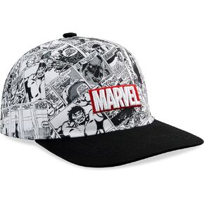 Marvel Baseball Cap for Boys and Teenagers One Size Adjustable Strap Boys Hat Summer Holiday Accessories Lightweight Breathable Sun Hat Gifts for Boys Black/White