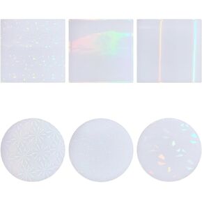 AHANDMAKER 6 pcs Coaster Resin Molds 6 Styles Holographic Silicone Sheet Epoxy Resin Molds for Coasters Making Resin MatrixDIY Craft Tool, Chocolate, Candy