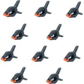 Spring Clamps,10 Pack 4.5in Professional Plastic Heavy Duty Spring Clips for Crafts, Backdrop Clips Clamps for Backdrop Stand,Photography Studios,Woodworking,Home Improvement