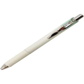 Pentel EnerGel Clena Retractable Liquid Gel Pen, Micro Fine Point 0.5mm Needle Tip, Black Ink, Mint Green Body (BLN75LK-A)