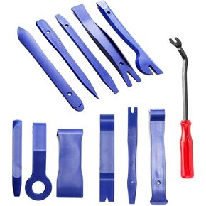 أداة إزالة الحواف من كيت بيست، 12 قطعة أداة إزالة اللوحة التلقائية، مجموعة أدوات التثبيت الداخلية للسيارة، أداة فك بلاستيكية لإزالة المسامير وراديو السيارة، مجموعة أدوات التنجيد in Kuwait