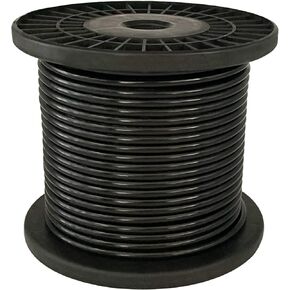 NITOO 304 Stainless Steel Black Vinyl Coated Wire Rope,1/8Inch (3 mm) Overmolded to 3/16 Inch(4.76mm) forRailing, Decking, DIY Balustrade 200FT
