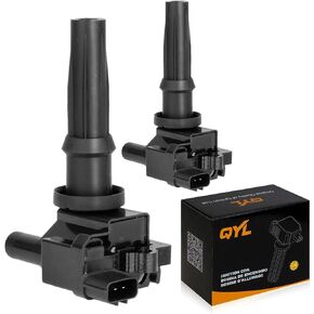 QYL Set of 2 Ignition Coil Pack Compatible with Hyundai Kia 2001-2006 Santa Fe Magentis Optima, 1999 2000 2001 2002 2003 2004 2005 Sonata 2.4L L4 Coils Replacement for UF285 2730138020 5C1155