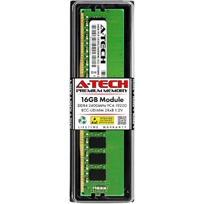 A-Tech 16GB Replacement for Hynix HMA82GU7AFR8N-UH - DDR4 PC4-19200 2400MHz ECC Unbuffered UDIMM - Single Server Memory RAM Stick (HMA82GU7AFR8N-UH-ATC)