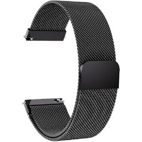 22mm Stainless Steel Magnetic Mesh Compatible for Samsung Galaxy Watch 46mm/Gear S3 Classic/Frontier/Huawei Watch 2Classic/GT/GT 2/ Quick Release Replacement Sports Straps