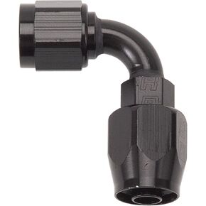 RUSSELL/EDEL 610165 Full Flow Hose Endswivel 90 Deg -6An All Blk Finish