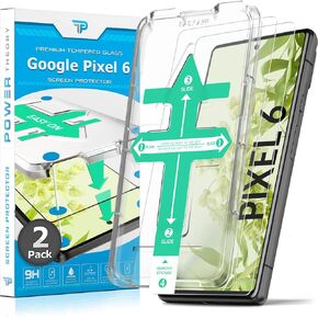 Power Theory for Google Pixel 6 PRO Screen Protector [2 Pack] [Not Glass] Case Friendly, Full Cover, Flexible Film Anti Scratch